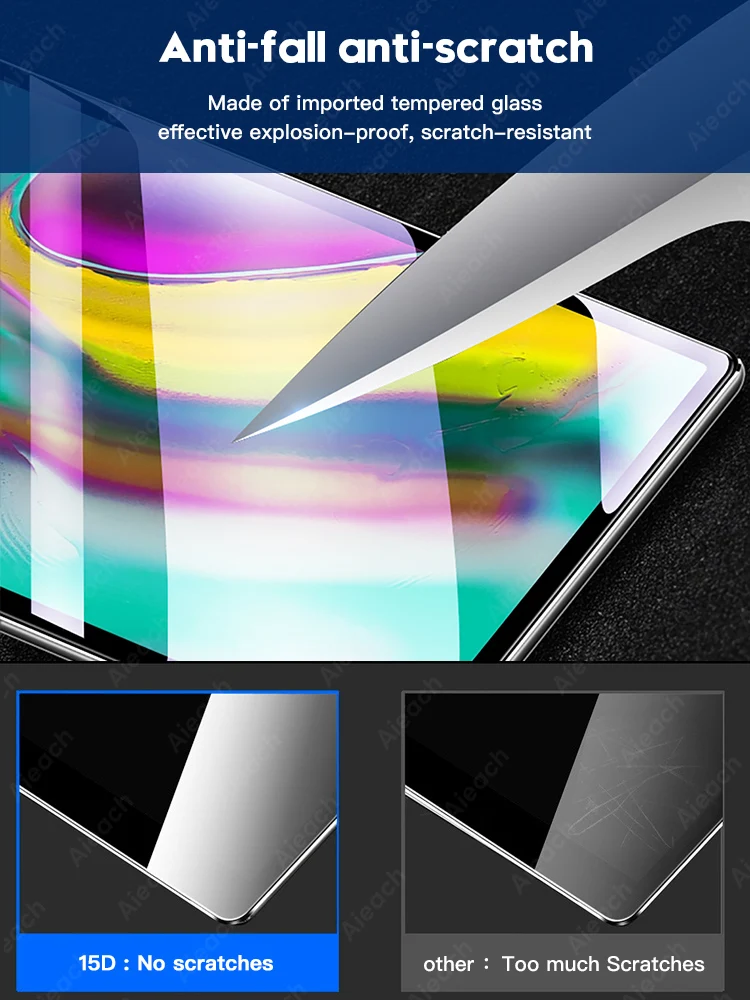 Закаленное стекло 15D для Samsung Galaxy Tab A 2019 10 1 8 0 2020 4 Защита экрана 2018 5 A6 2016 1|Защитные
