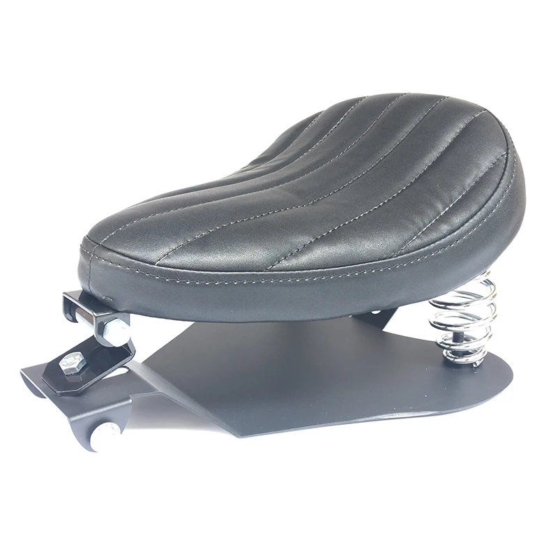 

Motorcycle Retro Leather Driver Solo Seat Cover Baseplate Springs Bracket For Harley Sportster 48 72 XL 883 1200