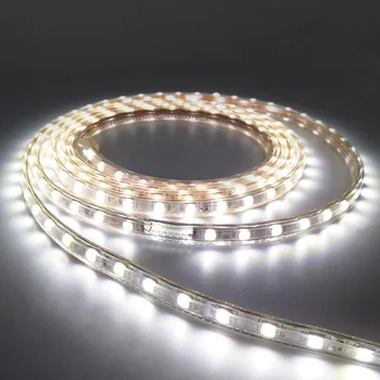 

AC220V LED Strip SMD 5050 Flexible Light 60leds/m Waterproof Led Tape LED Light With Power Plug 1M/2M/5M/6M for outdoor garden