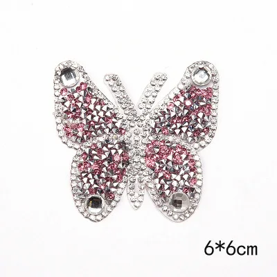 2PCs C Нашивки «бабочки» для одежды с железными полоски на одежде стикер s аппликация вышивка Стразы термо-стикер на заказ патч - Цвет: 2PCs C