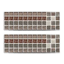 Funlife производители в настоящее время доступны каменная текстура мозаика самоклеющиеся наклейки на стену ванная комната Водонепроницаемая плитка наклейки МТС