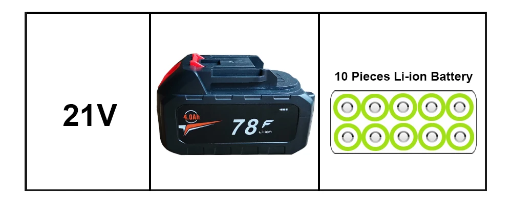 21V 13mm Impact Drill Screwdriver Drill Power Drill Electric Screwdriver Cordless Rechargeable Drill For Home DIY