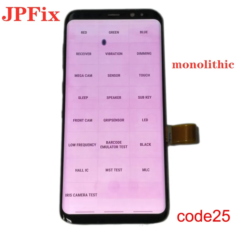 JpFix для samsung S8+ изогнутый экран в сборе с теневой линией - Цвет: code.25 monolithic