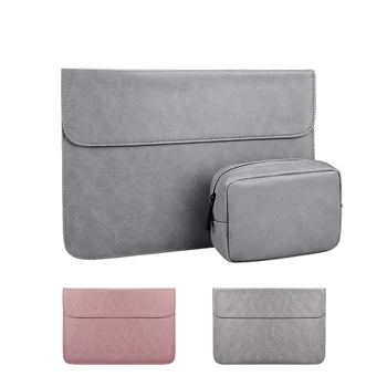 

Soft PU Leather Laptop Sleeve For Macbook Air Pro 13.3 14 15inch Laptop Bag Notebook Tablet Case For Xiami HP DELL Lenovo Cover