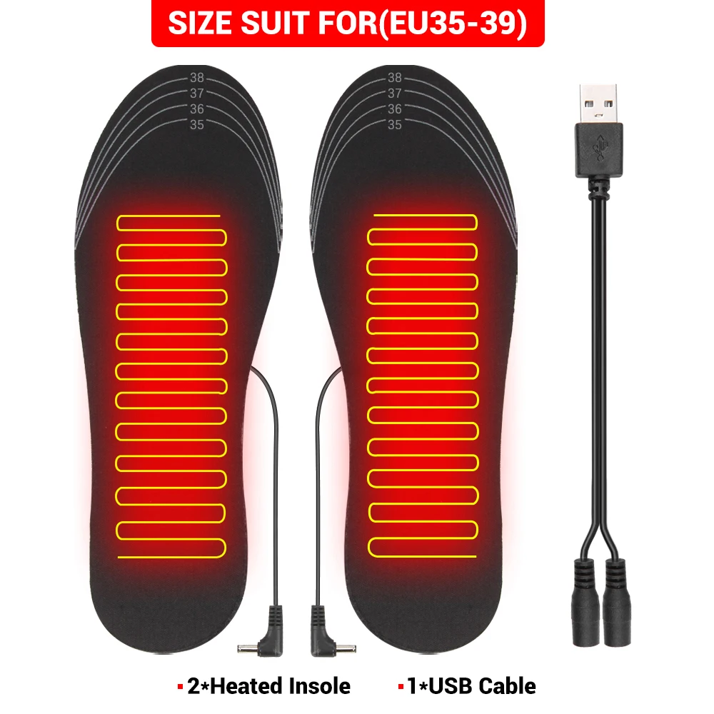 USB Cable 39 Мотоциклетная обувь с USB подогревом стельки с подогревом ног колодки с подогревом сапоги мотоцикл теплая стелька Спорт на открытом воздухе отопление стельки зима - Цвет: USB Cable 39