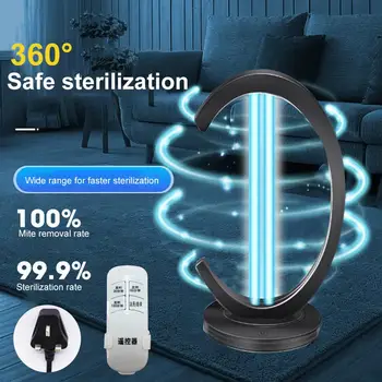 

Ultraviolet Disinfection Lamp 38W Portable Household UV Sterilization Lamp Desktop Mobile Ozone Removal Lamp 40M
