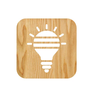 

3D Bulb Shape Wooden Table Lamp LED Wooden Lamp USB Operation Warm Color Birthday Gift Bedroom Decoration
