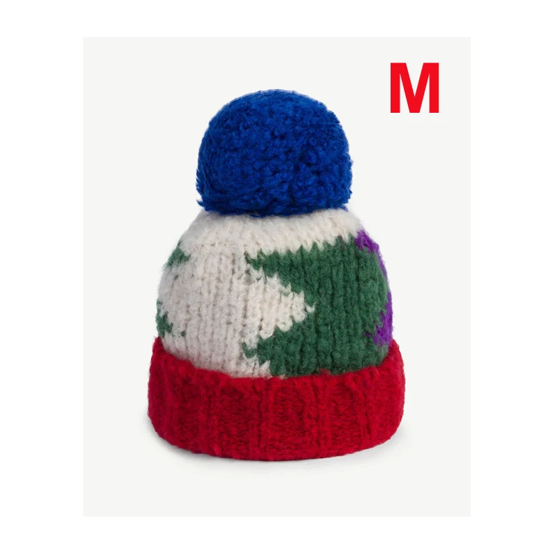 M for 4-8Y Комплект детской одежды, Осень-зима, вязаная шапка для мальчиков и девочек, детская эластичная повязка на голову, пояс для покупок - Цвет: M for 4-8Y