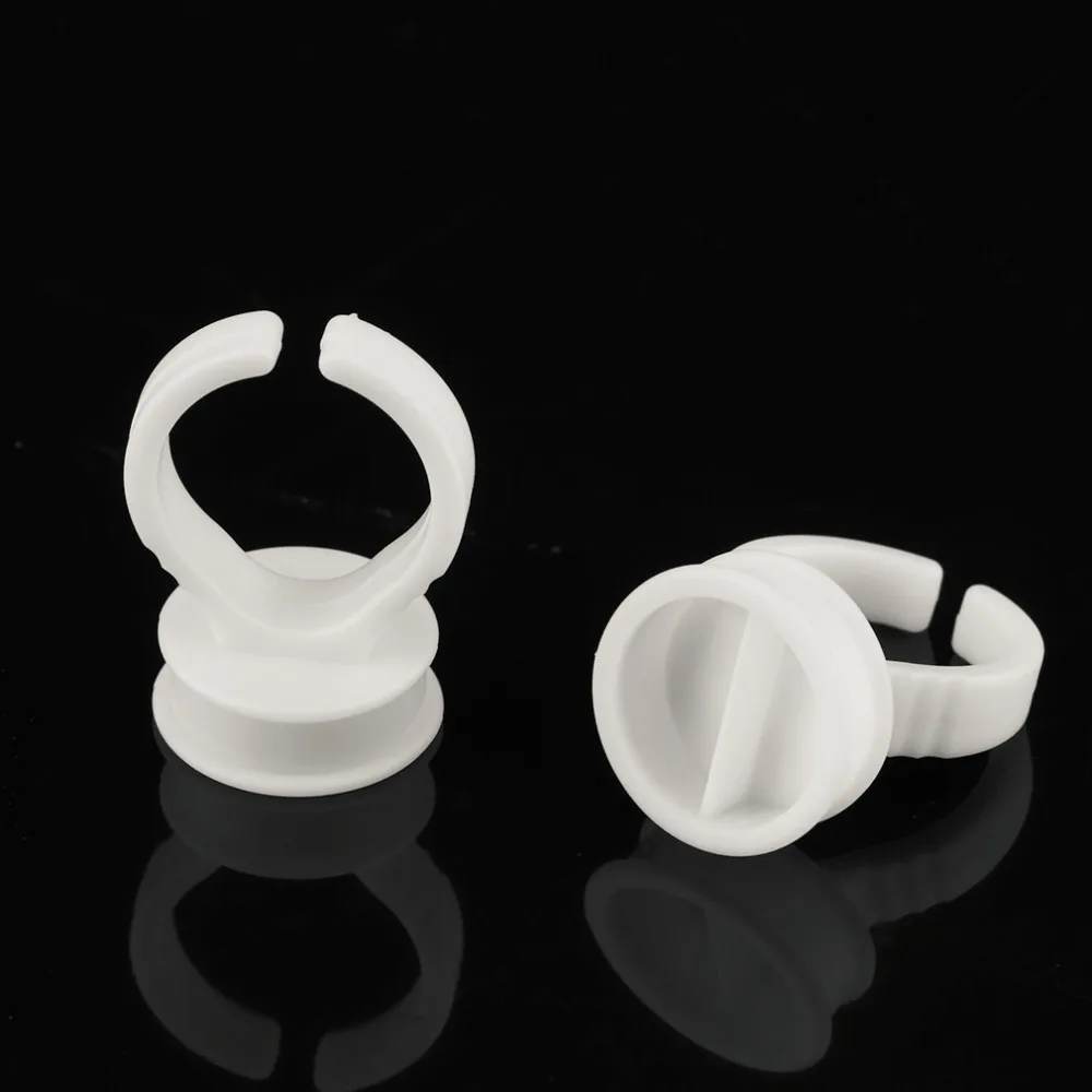 100pcs Wholesale Plastic White Tattoo Ink Ring For Eyebrow Permanent Makeup S Size Tattoo Ink Holders Tattoo Supplies Hot