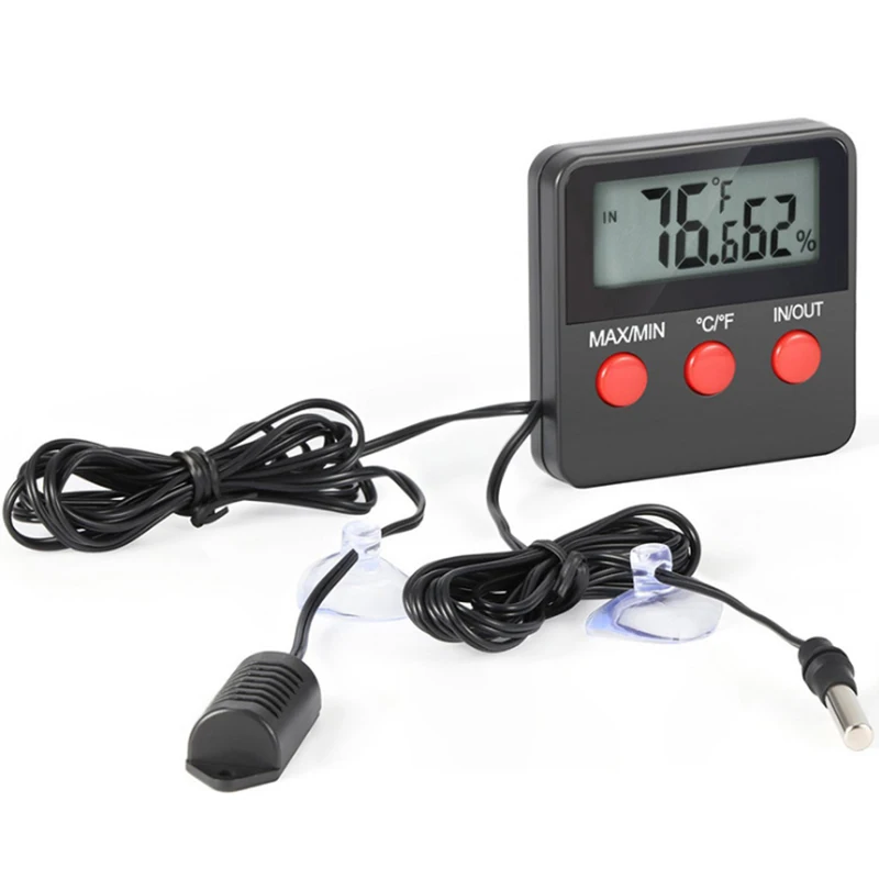 Profession Mini LCD Digital Thermometer Hygrometer Temperature Indoor Convenient  Sensor Humidity Meter Gauge Instruments Cable