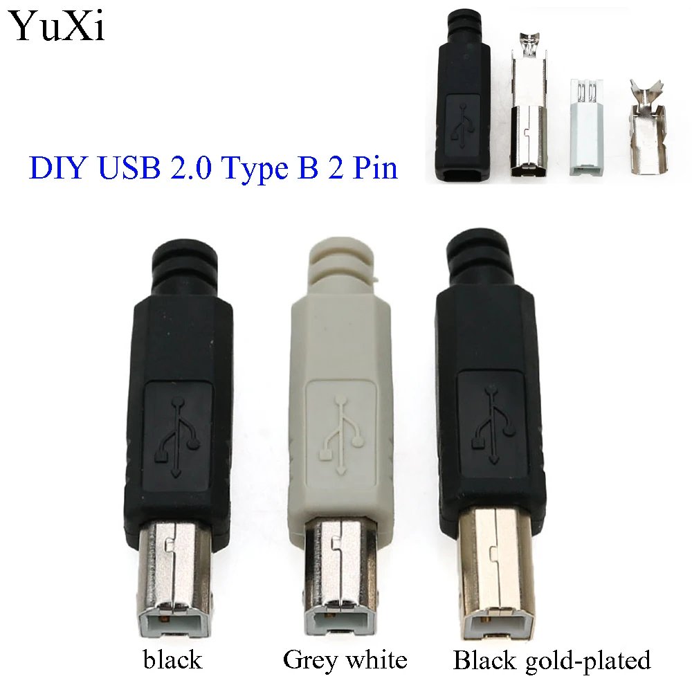 YuXi 1 шт. DIY USB 2 0 Тип B Pin папа принтер порт в сборе адаптер разъем припоя пластиковый