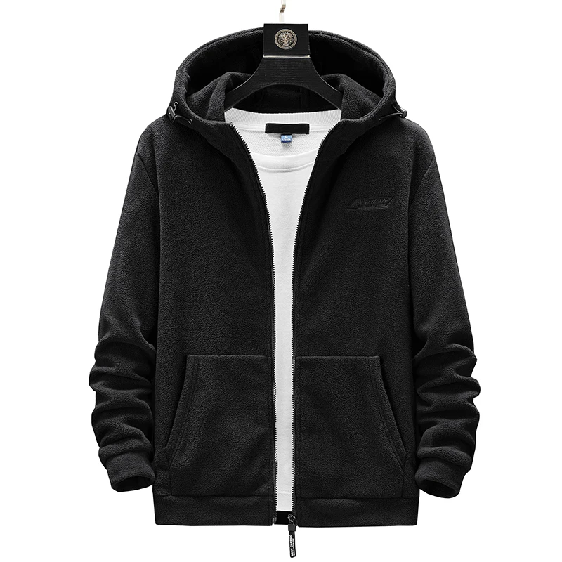 Men Casual Large Size Jackets Spring Autumn Coat Polar Fleece Outerwear Male Plus Big 8XL  Hooded Winter Men Windbreaker 1