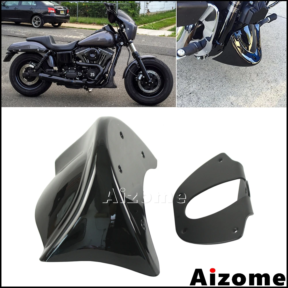 Motorcycle Front Chin Spoiler Air Dam Fairing For Harley Dyna 20062017 Low Rider Street Bob Fat