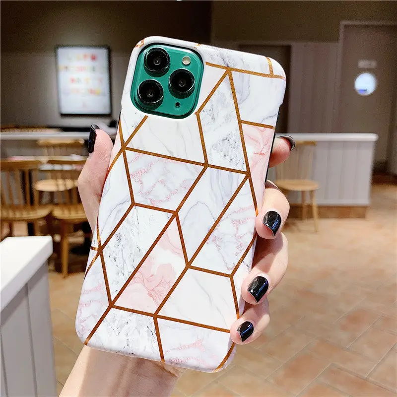 8310 Lovebay мраморный геометрический текстурный чехол для телефона iPhone 7 8 Plus X XR XS Max 11 Pro Жесткий ПК Чехлы для задней чехол для iPhone 7 - Цвет: 8310