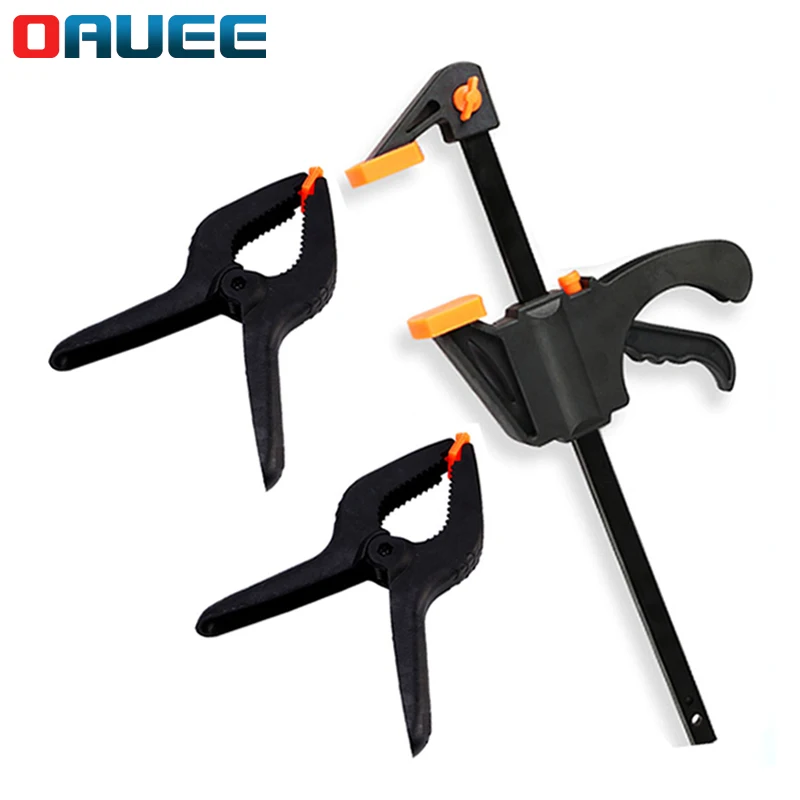 Woodworking Bar F Clamp Clip Kit Quick Ratchet Release Speed Squeeze Wood Working Work Spreader Gadget Hand Tools | Инструменты