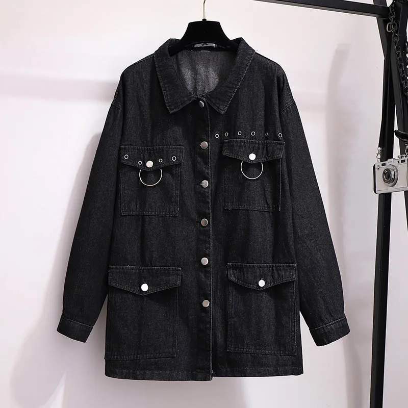 Весенне-осеннее Женское пальто размера плюс, обхват груди 150 см, 5XL, 6XL, 7XL, 8XL, 9XL, Женское пальто черного и розового цветов