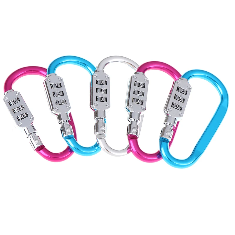 1pc mini Zinc Alloy Carabiner Padlock lock Travel Convenient Household Accessory Combination Security Dial Luggage Bag Suitcase