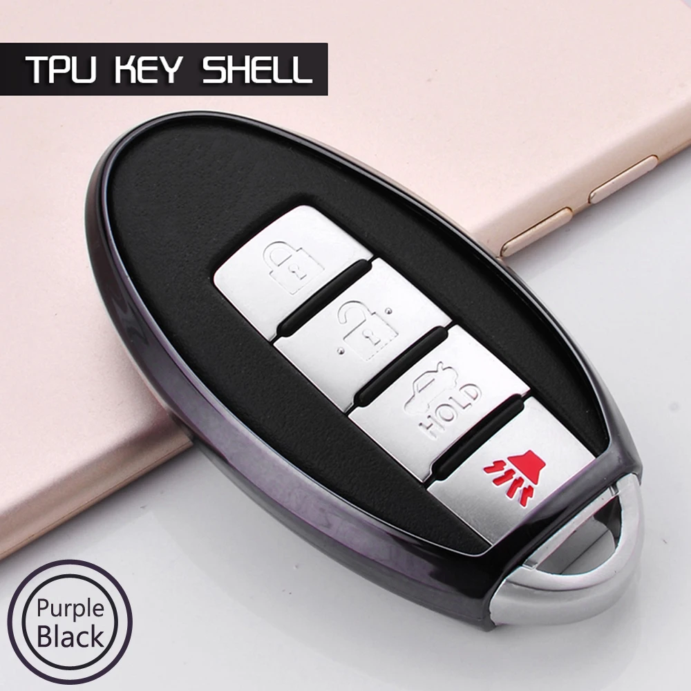 3/4 кнопочный автомобильный чехол для ключей, кошелек, брелок для Nissan TEANA Qashqai Juke K/Skyline X-trail Murano March Geniss Tiida