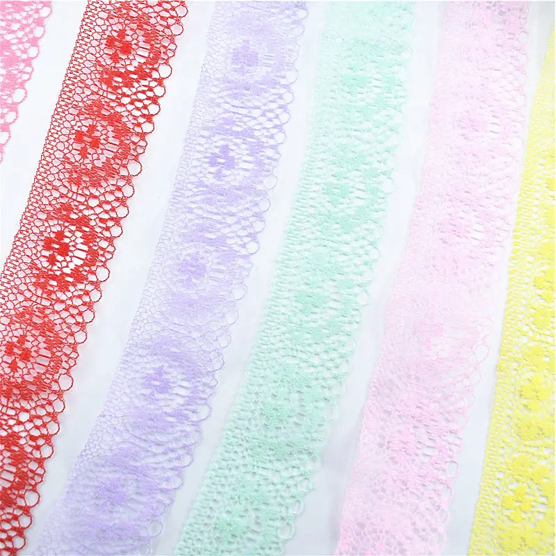 Lace Ribbon Lace Fabric Lace Sewing Supplies Lace Accessories Lace Sewing Accessories Lace Garment Accessories 10yards 15Colors Lace Ribbon Tape 40MM diy african lace fabric Sewing Net Cord Embroidered Wedding dress Handicraft accessories