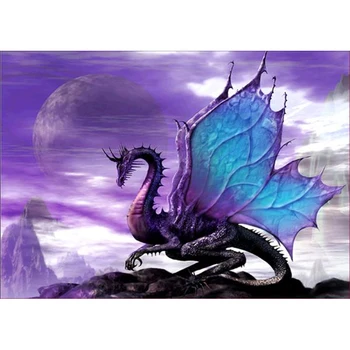 

DIY 5D Diamond Painting Pterosaurs Cartoon Diamond Embroidery Cross Stitch Full Round Mosaic Rhinestones Picture Home Decor