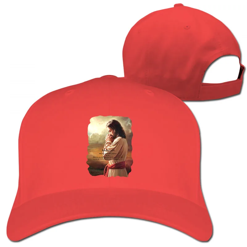 Unisex-Jesus Christ religion-Script Romans Pray Christ бейсбольная кепка для мужчин и женщин, Кепка-Дальнобойщик, модная Регулируемая Кепка - Цвет: 1-Red