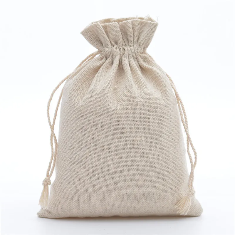 10/50pcs Multi Size Reusable Cotton Drawstring Gift Bags Jewelry Packaging Bags Wedding Party Decoration Drawable Bag Gift Pouch