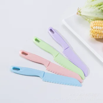 

Kitchen Knives Cooking Tool Plastic Paring for Bread Lettuce Fruits Vegetables Chef Utility High Quality Slicing Handle Knives