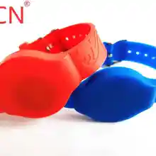 125khz ID записываемый Дубликатор брелока Дистанционного Управления Смарт Силиконовый водонепроницаемый регулируемый Карты запястье RFID T5577 браслет синий/красный 1 шт