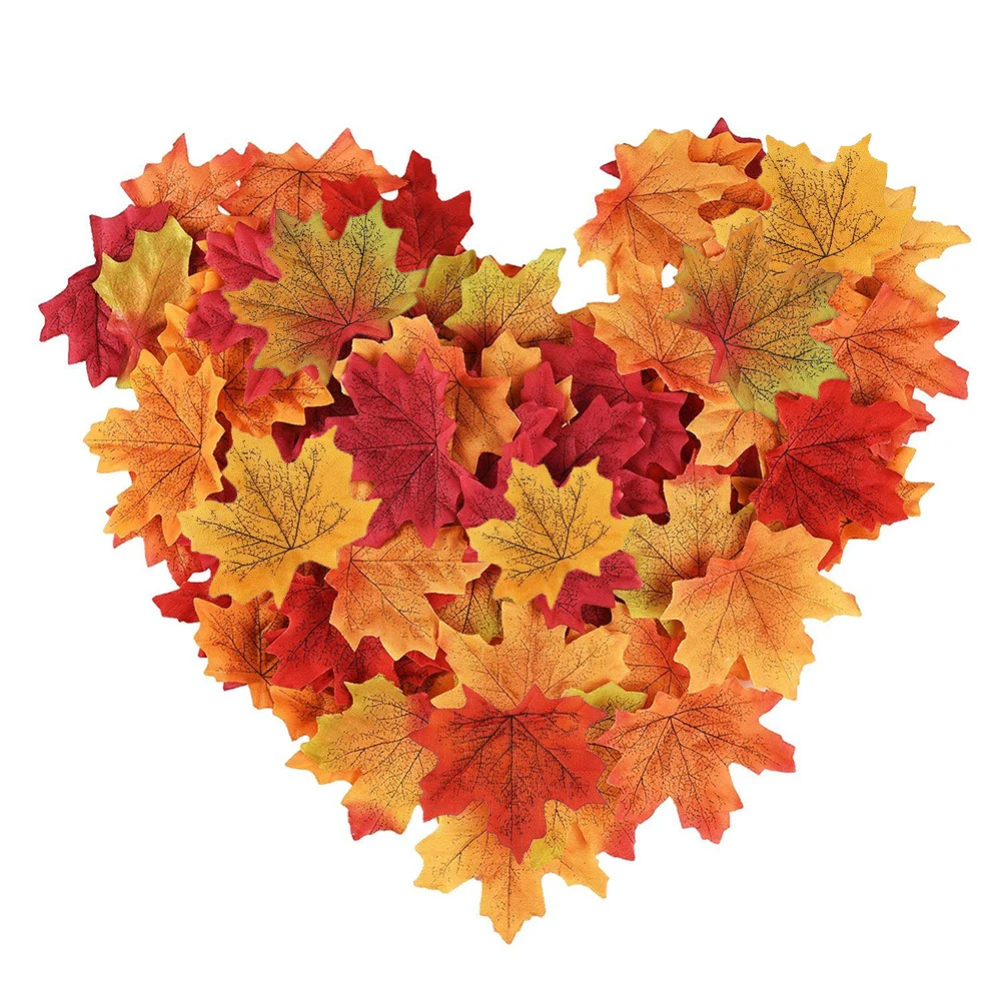 

Home Decora Assorted Mixed Fall Colored Artificial Maple Leaves For Weddings Events And Decorating