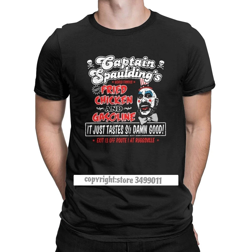 Для мужчин's Captain Spaulding жареного цыпленка футболки Devils отклоняет футболка дом 1000