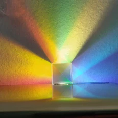 28*28*28 мм Крест Двуцветные X Cubic Prism оптический Стекло квадратная Призма RGB