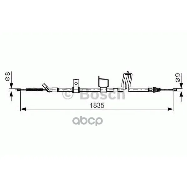 Трос Стояночного Тормоза Правый Nissan Qashqai 1.6/2.0/1.5dci/2.0dci 07- Bosch арт. 1987482341