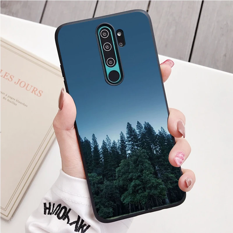 phone cases for xiaomi Núi Rừng Mây Đen Dẻo Silicone Ốp Lưng Điện Thoại Redmi Note 9 8 7 Pro S 8T 7A Bao xiaomi leather case charging