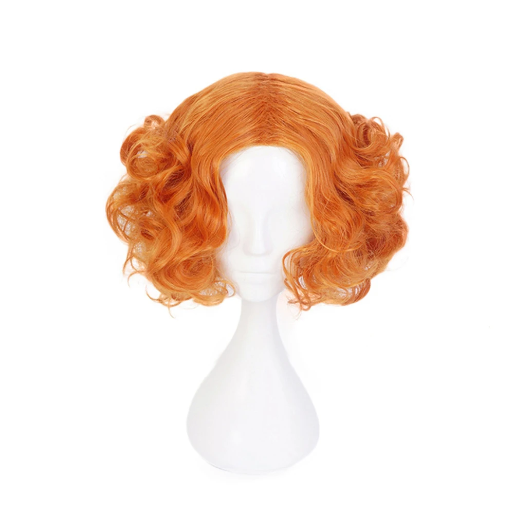 

Alice in Wonderland Mad Hatter Short Curly Wig Cosplay Costume Tarrant Hightopp Men Heat Resistant Synthetic Hair Party Wigs