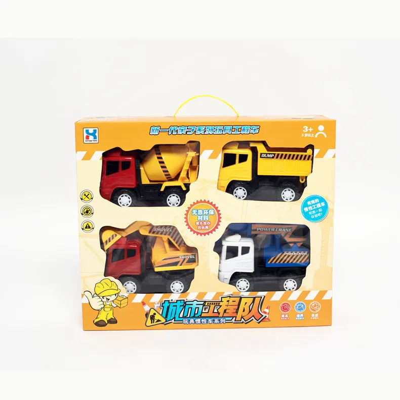 

Educational Toy Architecture Small Mixed Gift Box Inertia Engineering Vehicle Children Small Excavator Pull Back Car Toy Sets