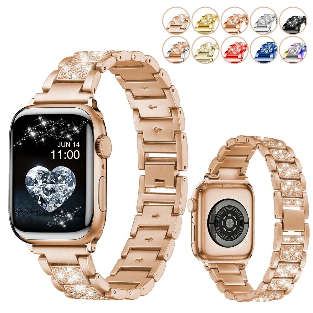 Браслет из нержавеющей стали для Apple Watch Band Series 7 6 5 4 3 2 1 SE | Наручные часы
