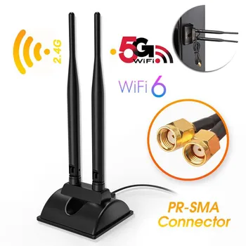 

WIFI6 Repeater wifi booster 6DBi Wifi amplifier 5G Wireless Dual Band Desktop Laptop Managetic Dock SMA Antennas for Intel AX200