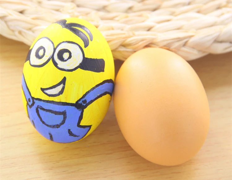 Wooden Easter Eggs Hand Crafts DIY Painting Sensory Toys 3PCSLOT Montessori Educational Children's Creativity Gift for Teacher (8)