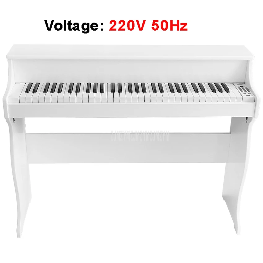 61-ключ Для детей электронная клавиатура электрический Деревянное пианино музыкальные игрушки, развивающая игрушка, подарок на день рождения, подарок SM-6118 - Цвет: white 220V