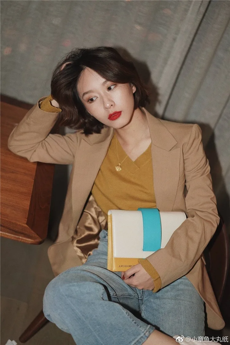 

Blogger Classic Joker Khaki Small Suit Coat Women's Wear