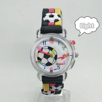 

2020 New Kids Watches Flashing Glow Light Source Football Pattern Children Watch Electronic Girls Boys Gift Clock Child Watch