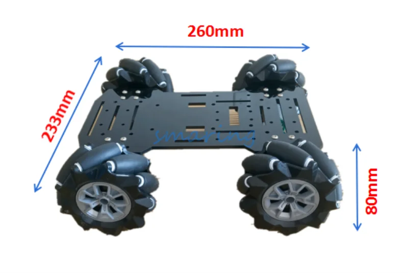 Mcnamm Wheel Car Chassis With Omnidirectional Mobile Smart Car for Arduino Four-wheel Drive Car