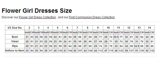 flower girl dress size