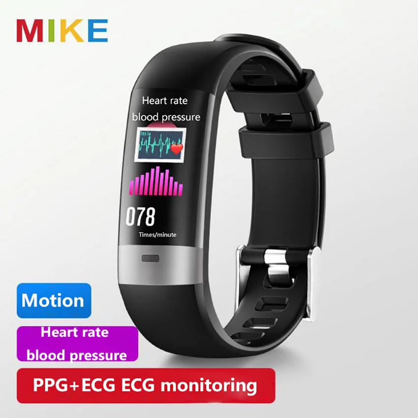 Умный Браслет G36 ECG PPG пульсометр смарт-браслет монитор сна фитнес-трекер кровяное давление часы цветная экранная полоса