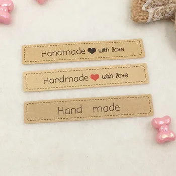 

hand made Label 1200PCS Vintage Long Stickers Kraft Label For Gift Cake Baking Sealing Sticker, Cup/Perfume/BoxDecor Supply