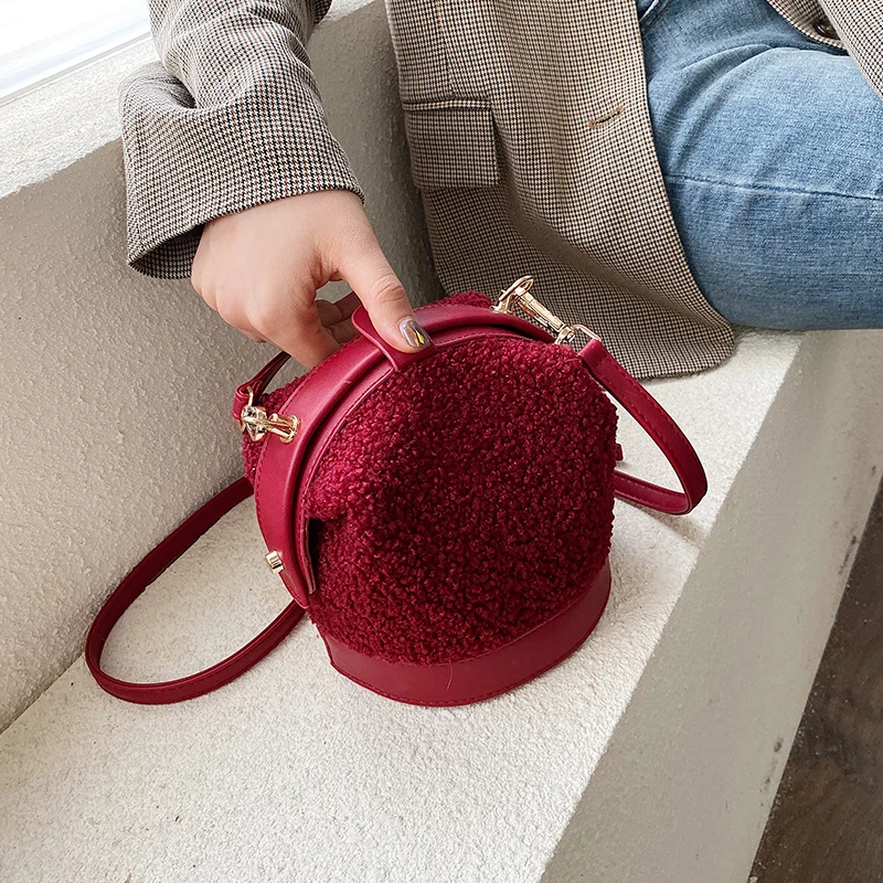 

Elegant Female Square Crossbody Bag 2019 New High Quality Soft Plush Women's Designer Handbag Mini Shoulder Messenger Bag Purse