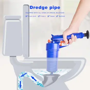 Air Power Afvoer Blaster Pistool Hoge Druk Krachtige Handmatige Sink Plunger Opener Cleaner Pomp Voor Bad Toiletten Badkamer