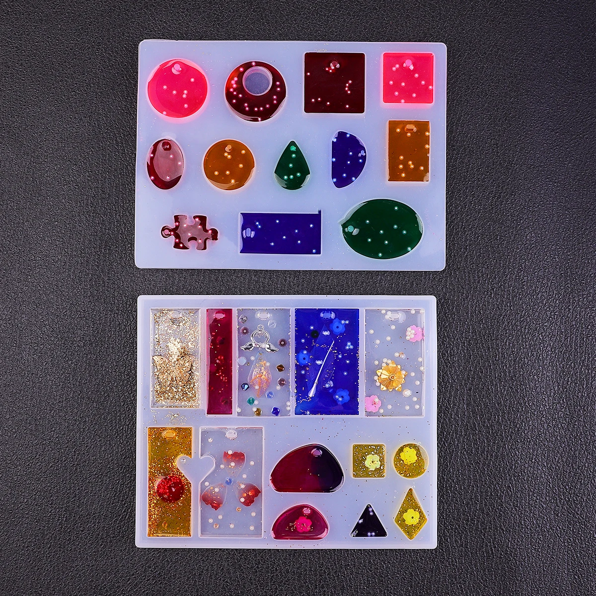 Mix Pendant Silicone Mold Round Heart Drop Silicone Mold Resin Mold For