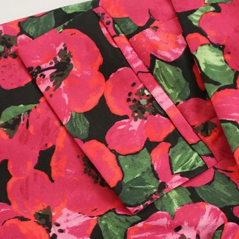 Skup W stylu Vintage elegancki kwiatowy Print ząbkowany kołnierz Mini sukienka z paskiem 2019 moda eleganckie kobiety sukienki z długim rękawem na co dzień Vestidos