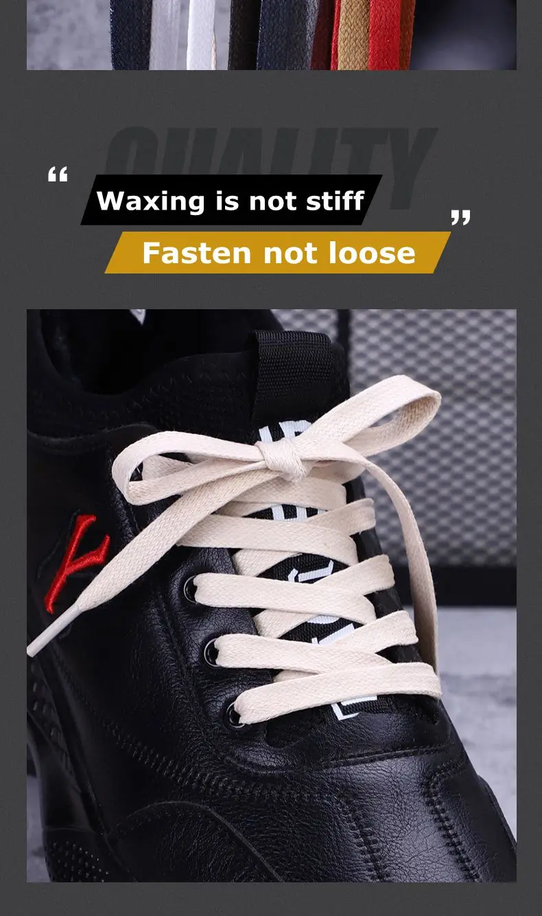 Mode Gewachste Schnürsenkel Flache Schuh Spitze Leder Schuhe Stiefel Schnürsenkel Leder Wasserdicht Schnürsenkel Geeignet Frauen männer Schnürsenkel – Detail 11